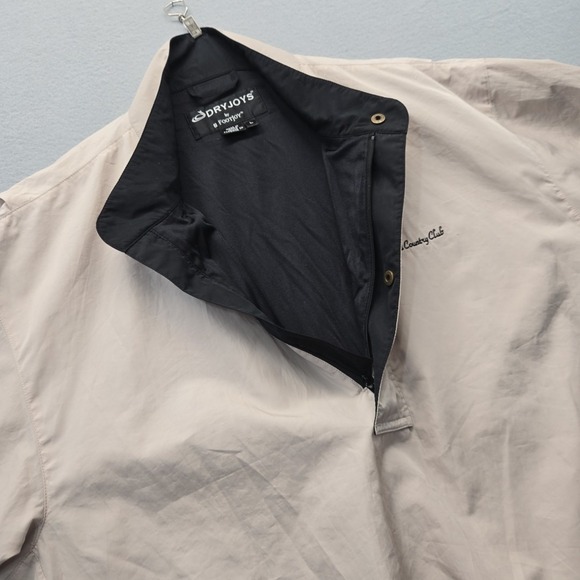 FootJoy Other - Footjoy Dryjoys Men's Golf Jacket Large 1/2  Zip Waterproof  Short Sleeve Tan